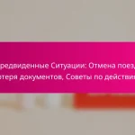 Непредвиденные Ситуации: Отмена поездок, Потеря документов, Советы по действиям