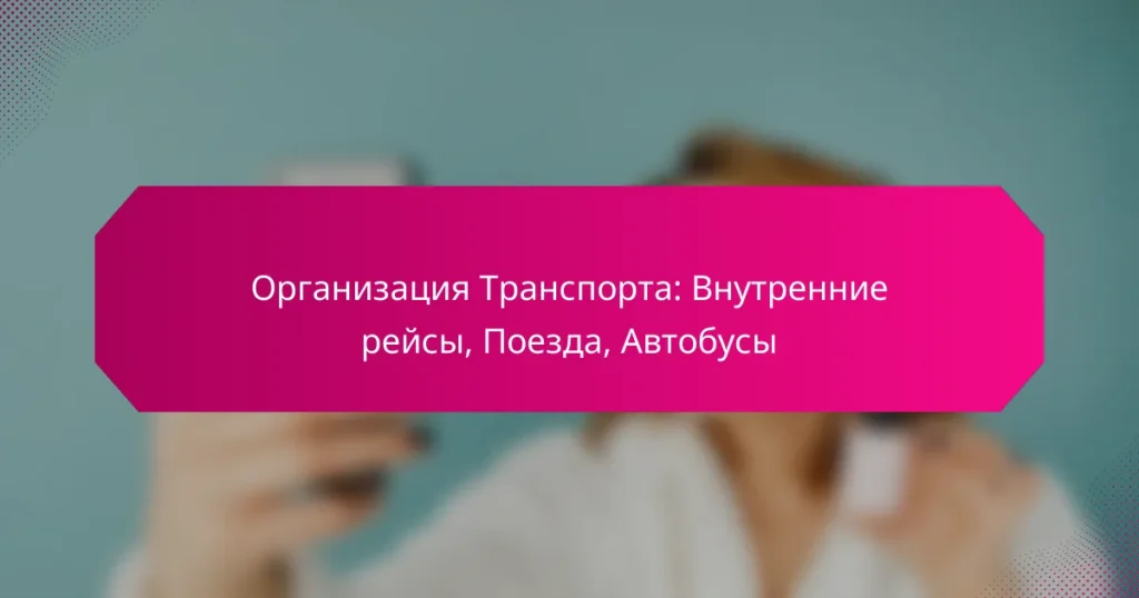 Организация Транспорта: Внутренние рейсы, Поезда, Автобусы